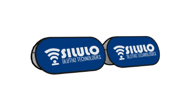 A pair of street banners