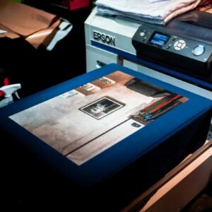 Printing machine and paper on table
